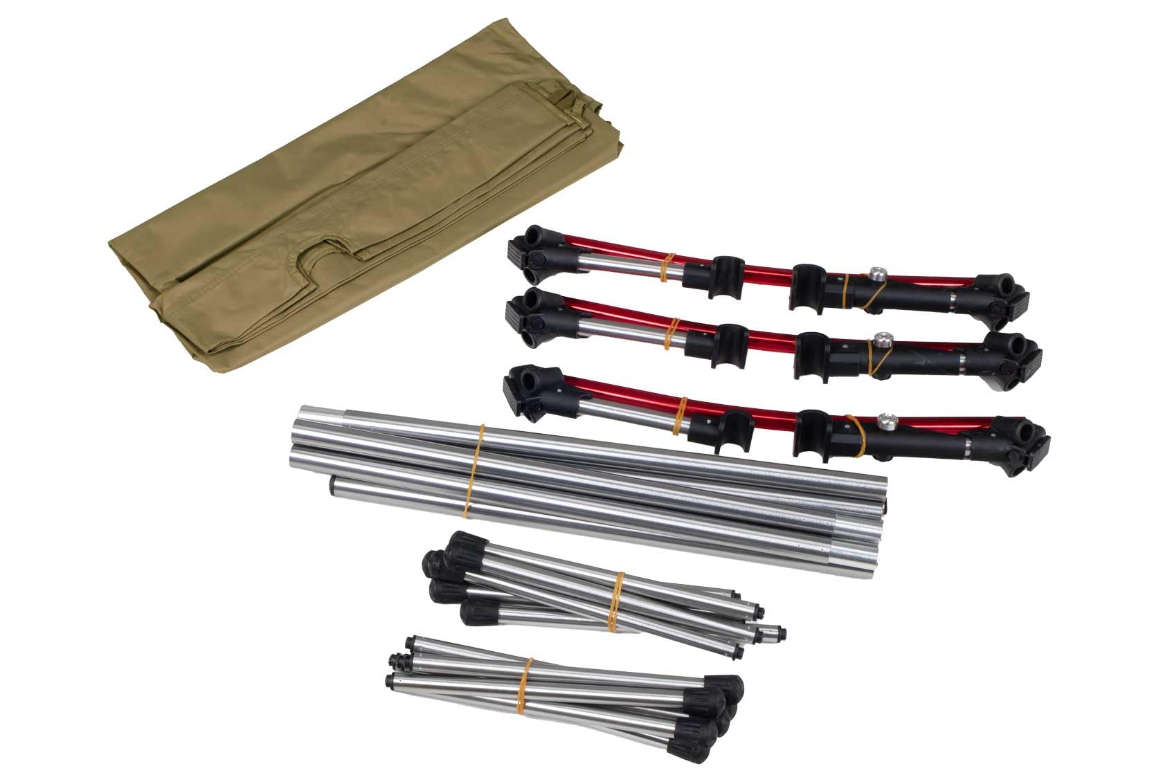 XL Feldbett, bis 150 kg belastbar, Aluminiumgestell, mit Transporttasche, stabil & leicht, für Camping, Gäste & Outdoor, Khaki
