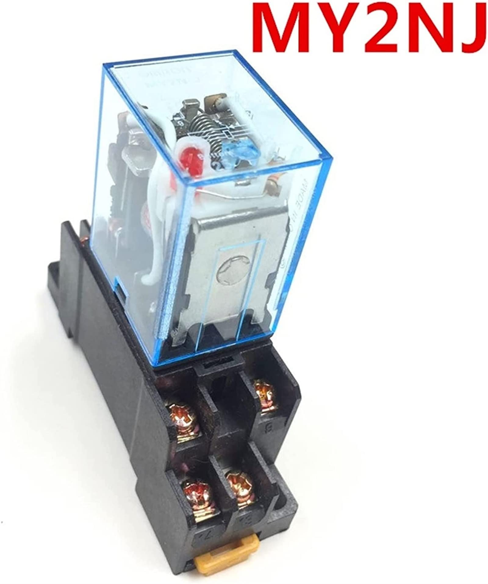 Relé 10 juegos MY2P HH52P MY2NJ Bobina de relé General DPDT Micro Mini Interruptor electromagnético con base enchufe AC 110V 220V DC12V 24V(AC 110V)