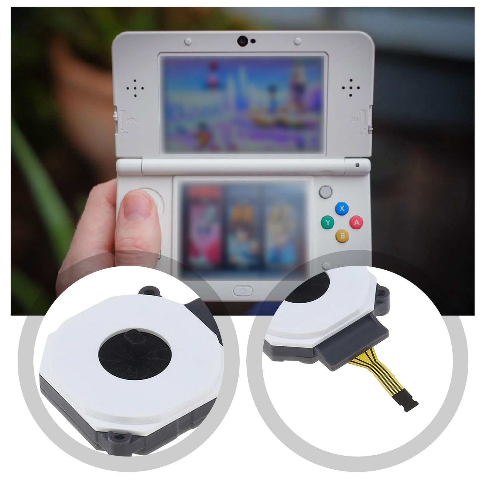2 piezas de repuesto para joystick analógico de botón 3D compatible con Nintendo New 3DS XL New 2DS 3D Analog Joystick piezas de botón de control