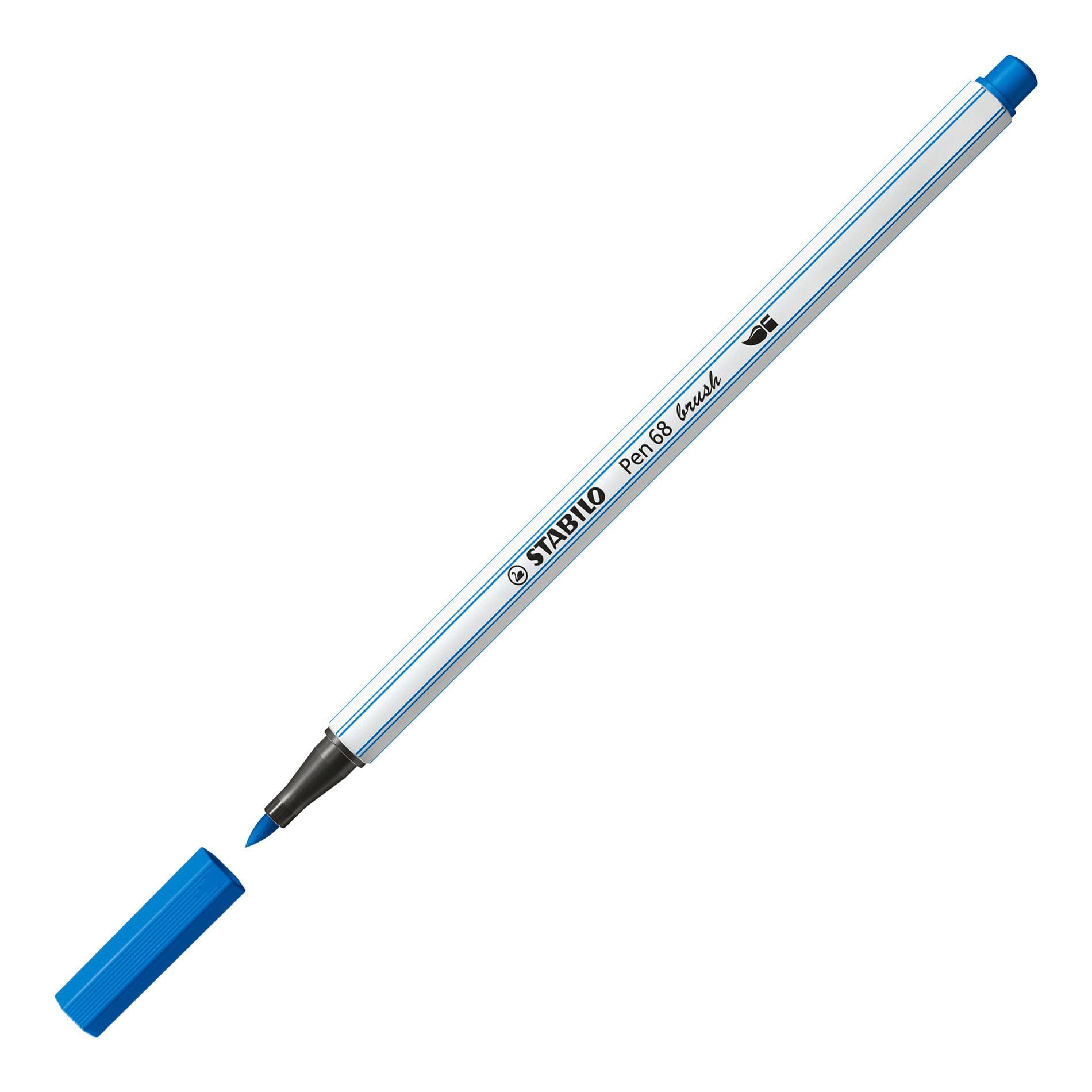 STABILO Pen 68 brush ARTY - Premium Keçeli Kalem - 12'li Paket - Çeşitli Renkler
