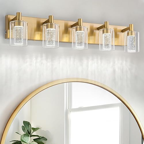 Miniatura 19 de SineRise Luz de tocador con 3 modos de color (3000K/4000K/6000K), lámpara de baño LED de protección ocular, lámpara de pared moderna regulable sobre