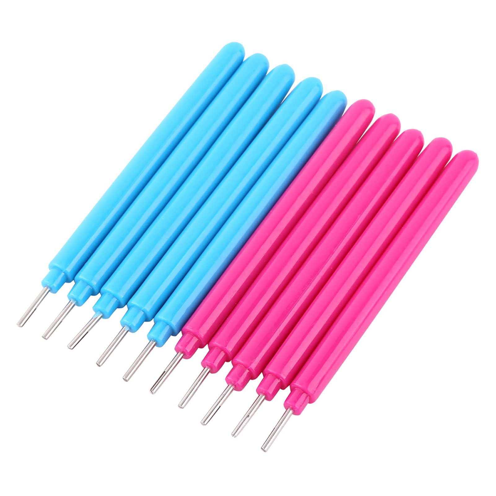 Paper Quilling Tools Slotted Quilling Pens DIY Craft Kit for Handmade Paper Art Projects Plastic Metal Rose Red Blue 10Pcs 4.2 Inch