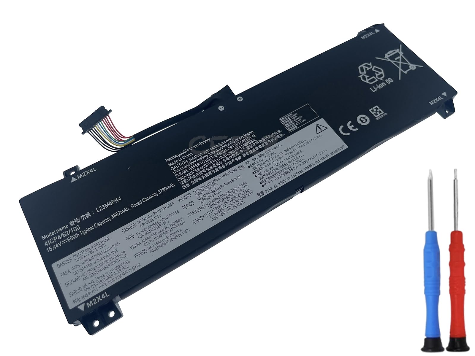 L23M4PK4 Laptop Battery Compatible with Lenovo LOQ 15AHP9 15ARP9 Legion 5-15AHP10 15IAX10 15IRX10 L23B4PK4 L23D4PK4 SB11M64616 SB11M64615 SB11M64612 Series [15.44V 3887mAh 60Wh]