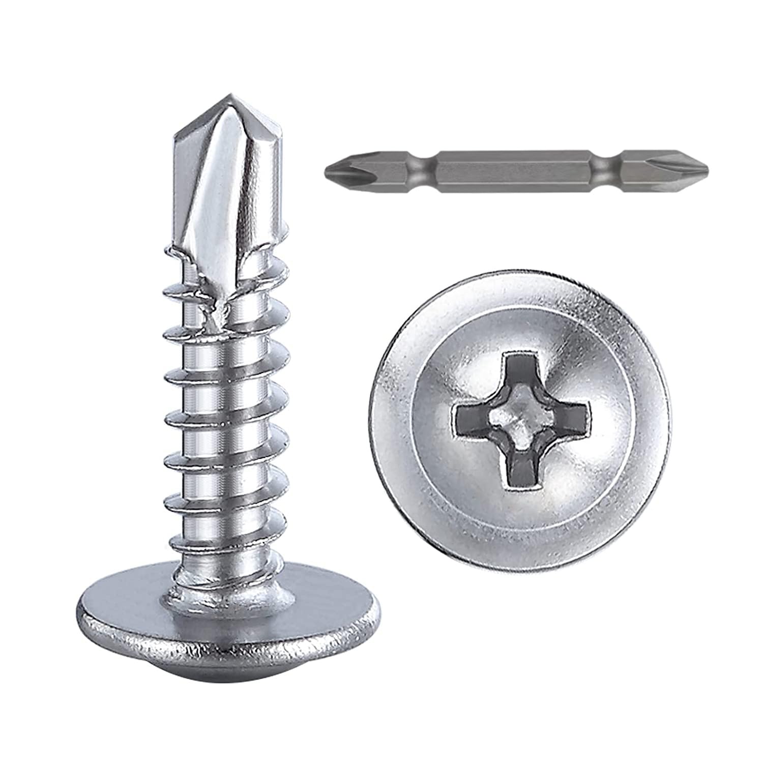 410 Stainless Steel Sheet Metal Screws - 300 Pack -19