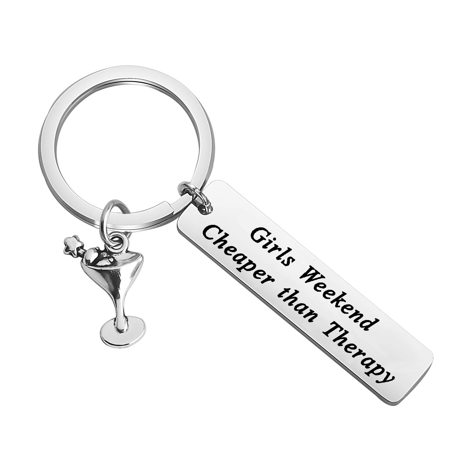 ENSIANTHGirls Getaway Gift Awesome Gift Girls Weekend Cheaper Than Therapy Keychain Weekend Gift for Girls