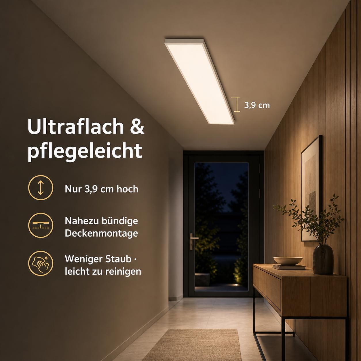 LED Panel Deckenleuchte mit Fernbedienung 120x30CM, 40W 4800LM RGB Deckenlampe Farbwechsel, Deckenlampe Dimmbar 3000K-6500K Ultra Dünn Panel für Wohnzimmer Kinderzimmer schlafzimmer