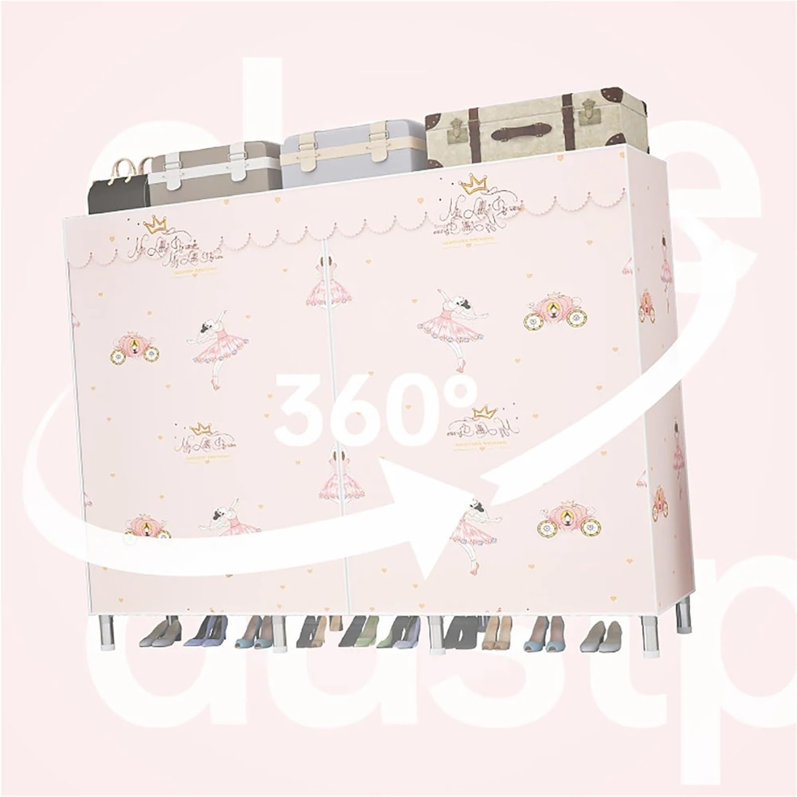 Stoffschrank Schlafzimmer Tragbare Faltbare Tuch Kleiderschrank Organizer Kleidung Falten Leinwand Schrank Rack for