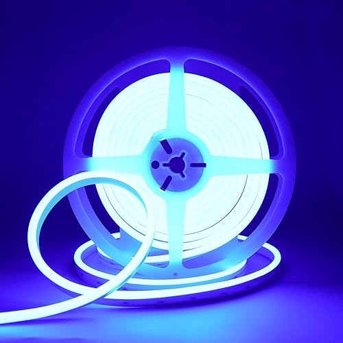 Miniatura 1 de DUOFU365 Tira de luz LED de neón azul, CC 12 V 600 SMD2835, luces LED de neón, tiras de luz LED mejoradas de 16.4 pies, tiras de luz LED flexibles