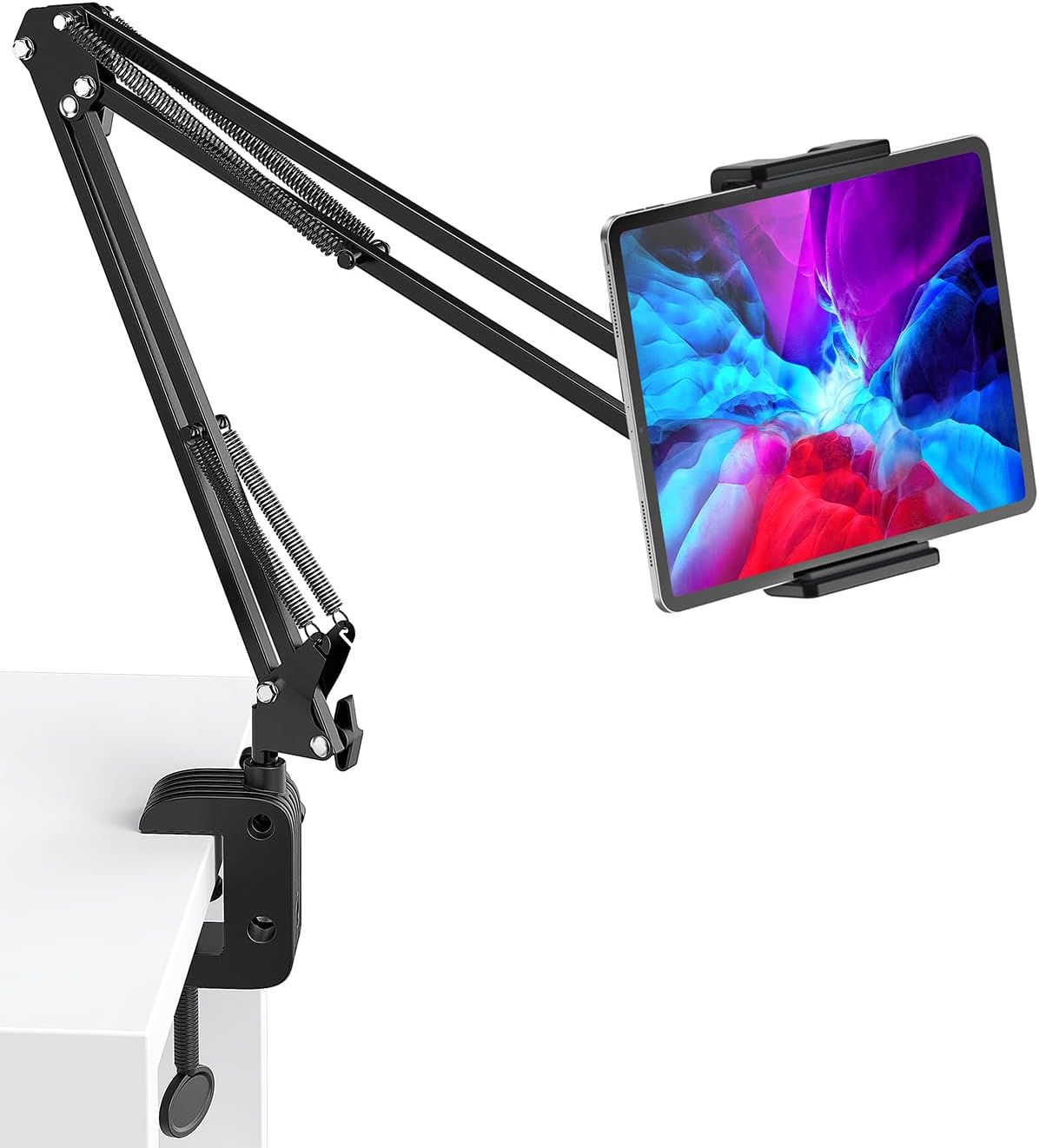 UGREEN iPad Holder Bed Tablet Desk Stand Lazy Long Arm Adjustable 360° Rotating Clamp Reading Filming Mount Compatible with 13/12.9/11 iPad Pro Air Mini,iPhone 15 14 Pro Max,Galaxy Tab A9 A8 S24 Ultra