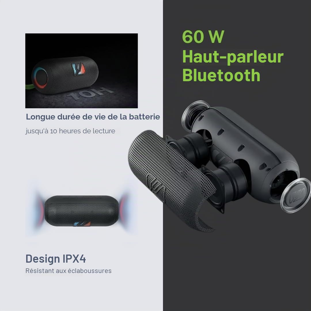 Enceinte Nomade Bluetooth Noir - M790BT