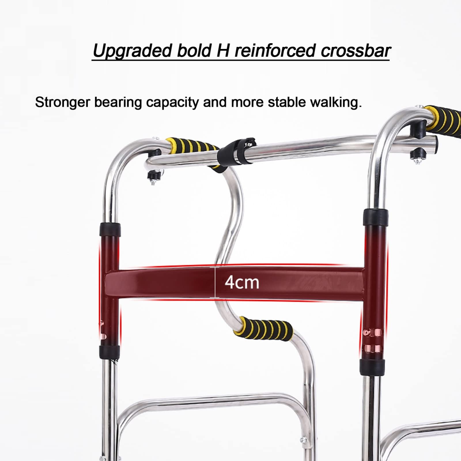 Andador vertical plegable de aluminio para ancianos, andador ligero con asiento y ruedas, marco de movilidad ajustable para discapacitados, uso en interiores y exteriores