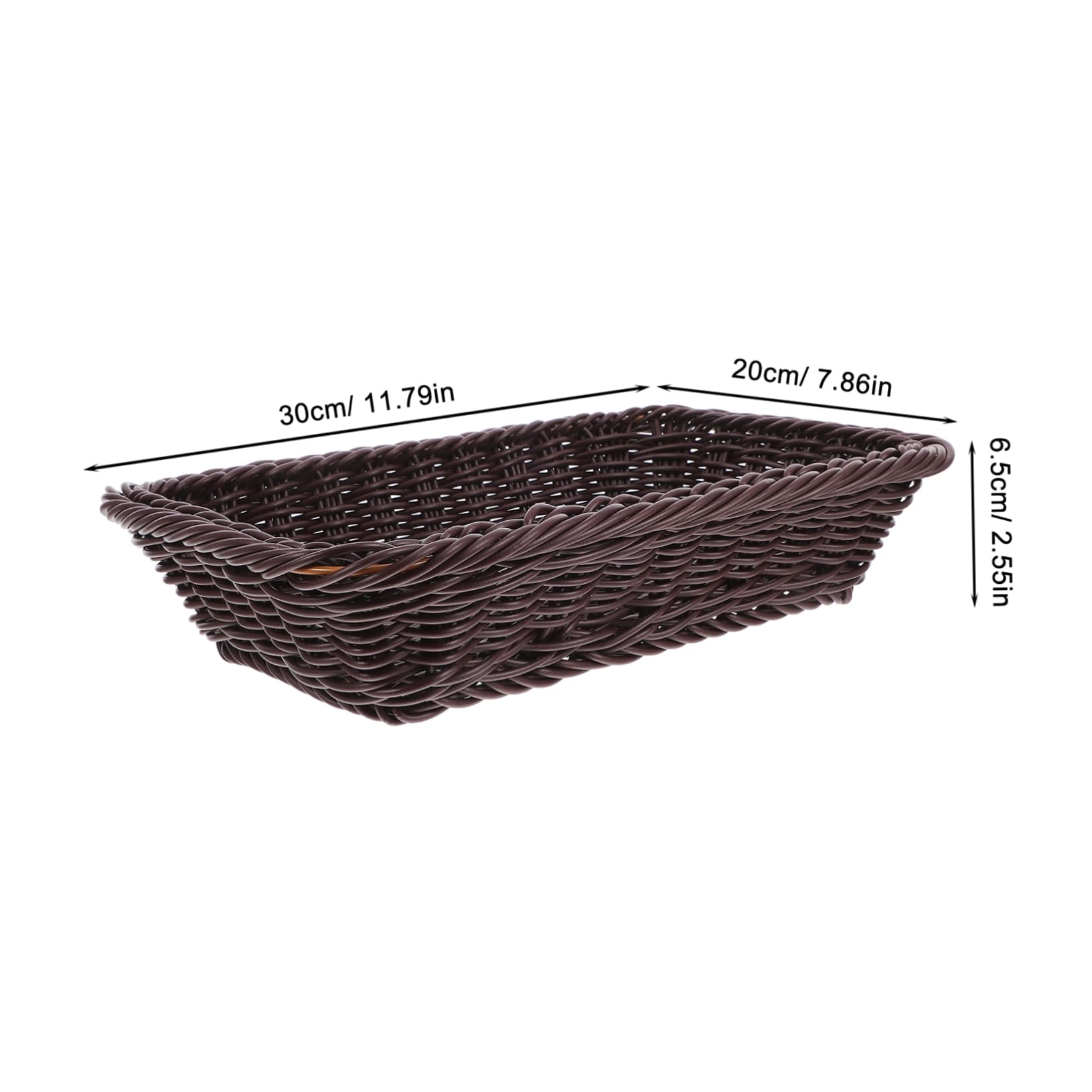 TOPBATHY 5 Stück Geflochtener Brotkorb Obstkorb Netter Korb Gewebte Weidenkorb hängender Aufbewahrungskorb Brotkorb für den Tisch Korbaufbewahrung Servierkorb PVC Schwarz Wiederverwendbar