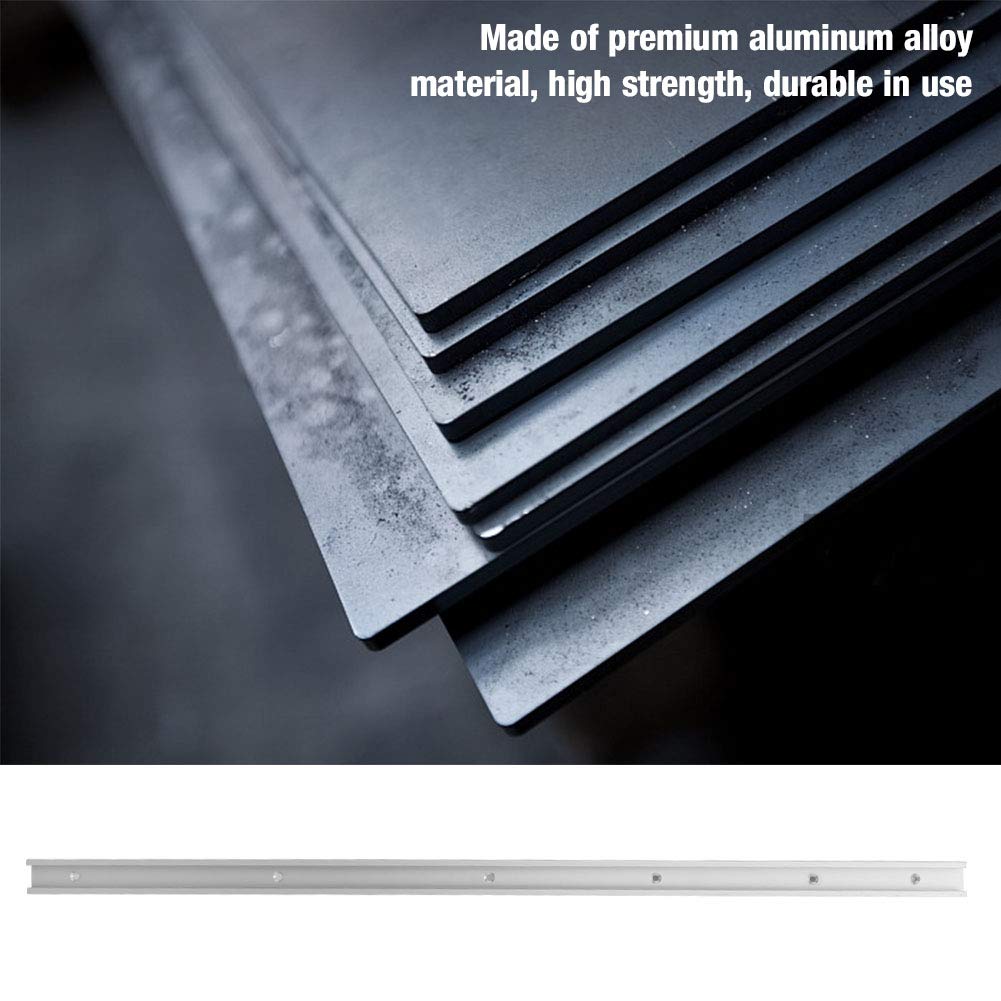 Lastra in lega di alluminio con scanalatura a T per , non porosa, strumento per la lavorazione del legno (scivolo da 1 metro con viti in acciaio inox extra)