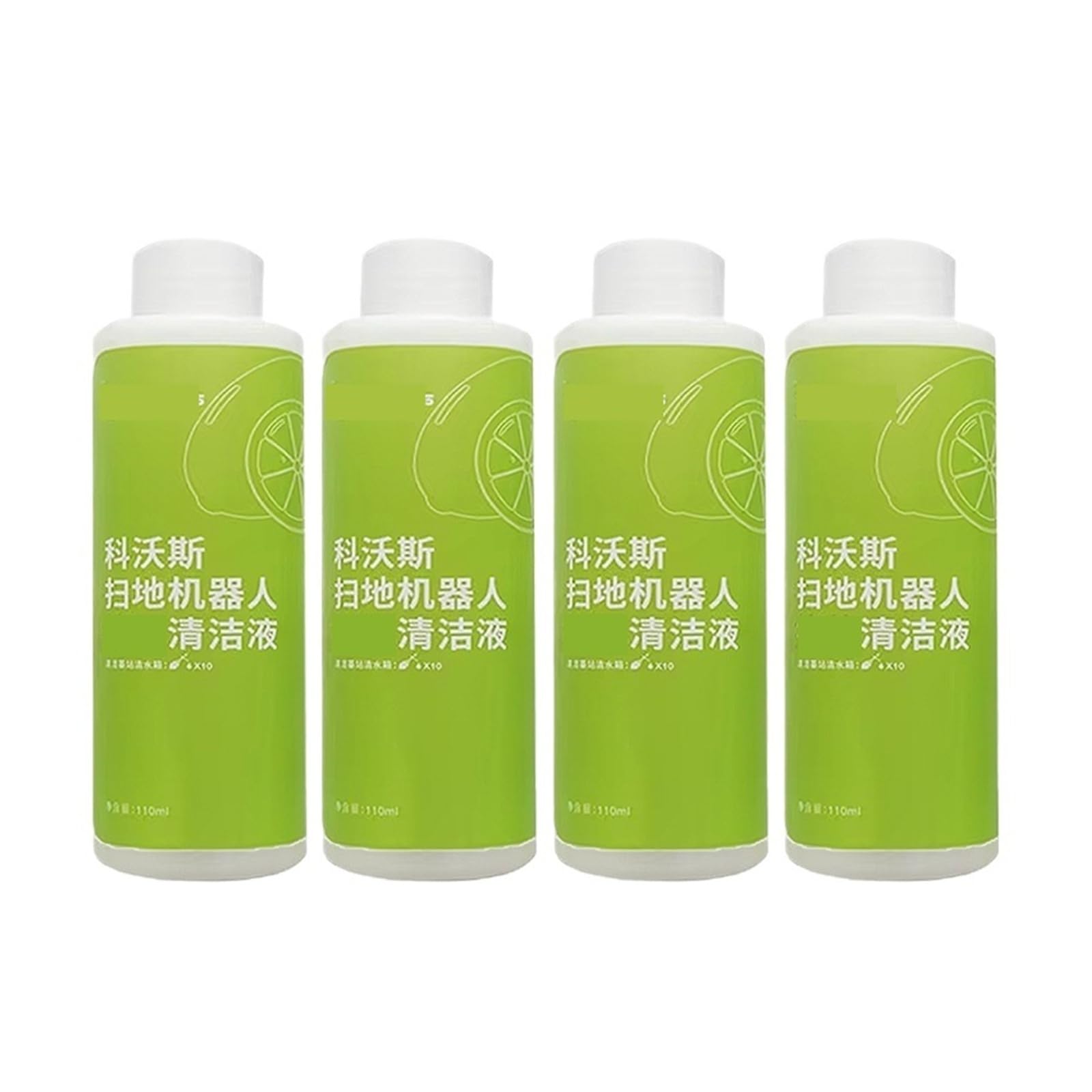 110 ml Bodenreinigungslösung, kompatibel mit ECOVACS | Reinigungsflüssigkeit T20/ N9/ T10 OMNI/T10 TURBO/X1 OMNI/X1 TURBO/ X2/X2 Pro(4pcs 110ml)