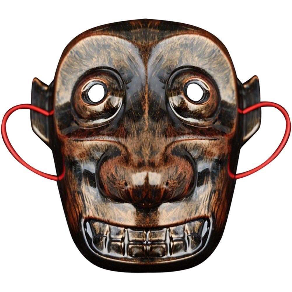 Fituenly Sanxingdui Copper Mask, Halloween Masquerade Mask, Pvc Retro Face Mask, Antique Finish for Performance & Cosplay
