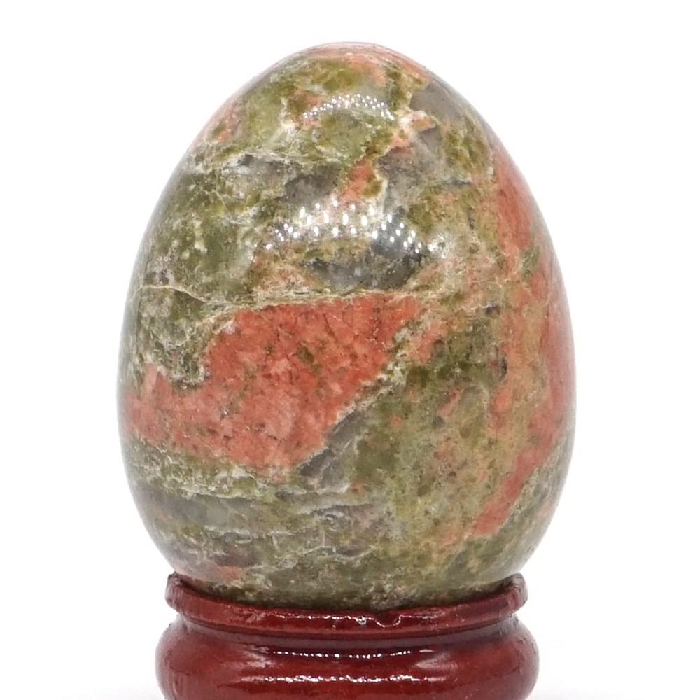 casa di meditazione Piedras de cristal de 30x40mm, huevo naturale, Reiki Gema Minerale, artesanía, decoración del hogar, regalo (colore : Unakite, Taglia : 5 PZ)
