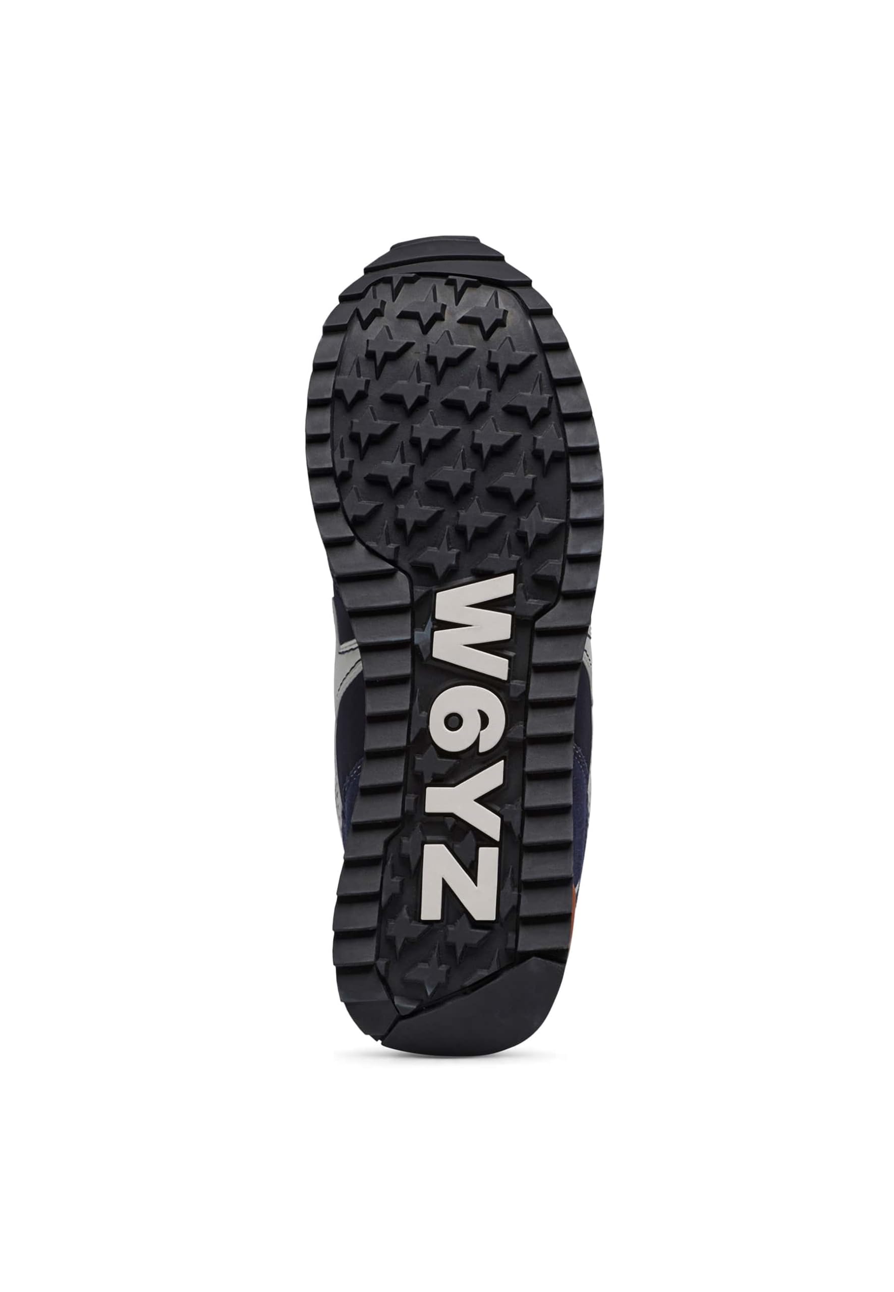 Yak-M. Suede/Nylon Logo Navy-White