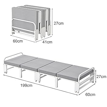 Amazon.co.jp: 折り畳みベッド シングル キャスター付き