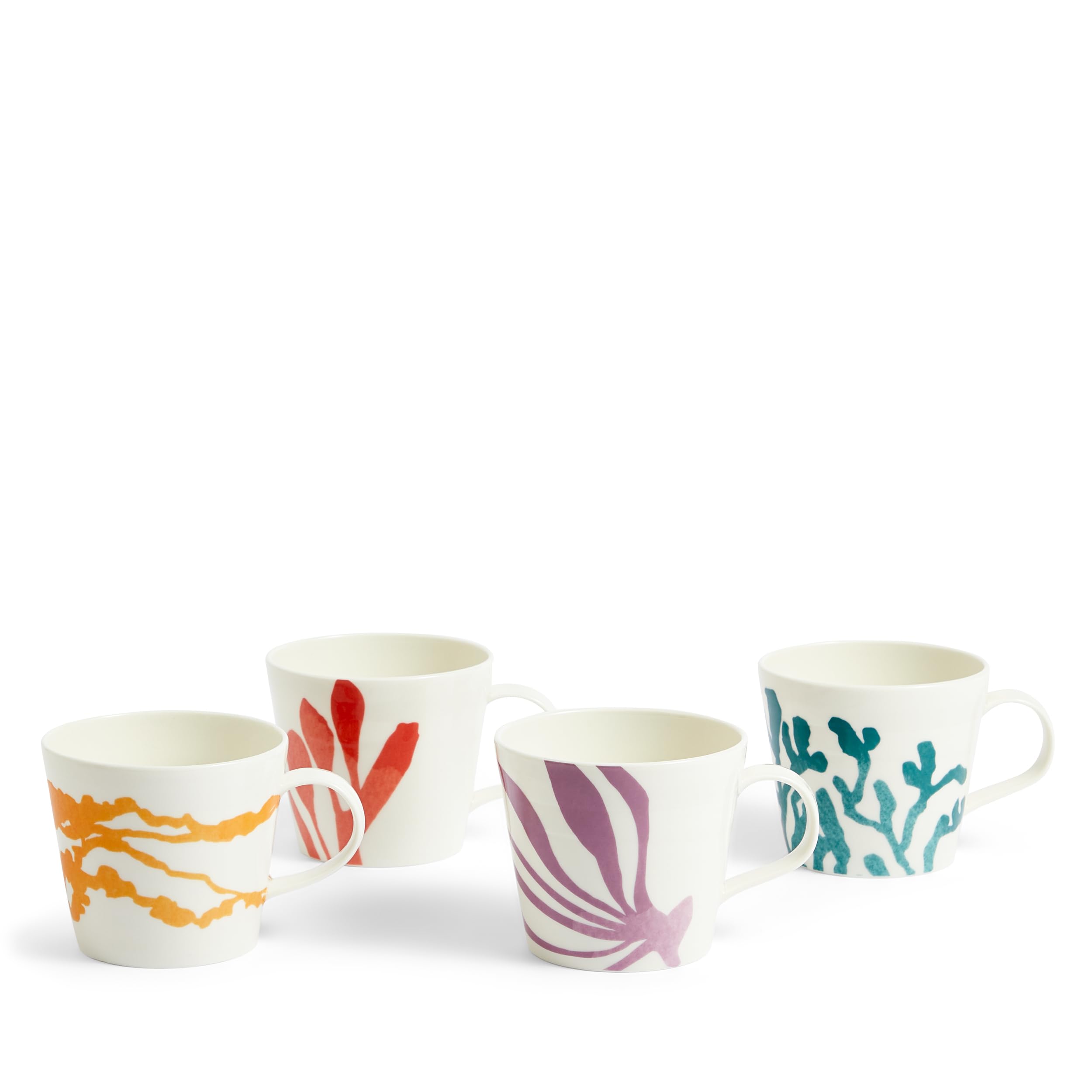 Royal Doulton Mugs, for Everyday Use, 1815 Bright Mug, 00ml/13.5oz, Multicolour Mixed Pattern, Set of 4