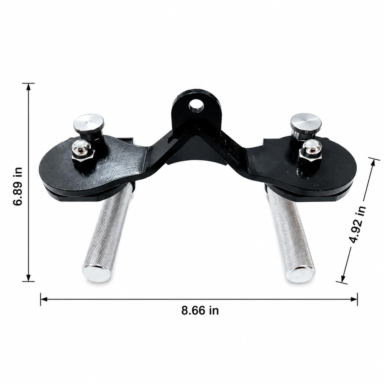 3 Piezas Mango Ajustable de Gimnasio con Agarre Ergonómico Antideslizante Placa de Refuerzo Accesorios para Espalda y Tríceps Adecuado para