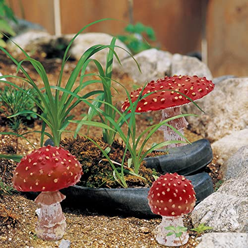 Playground Outdoor Realistic Plant Mushroom Statue Fiberglass Large Size Mushroom Sculptures