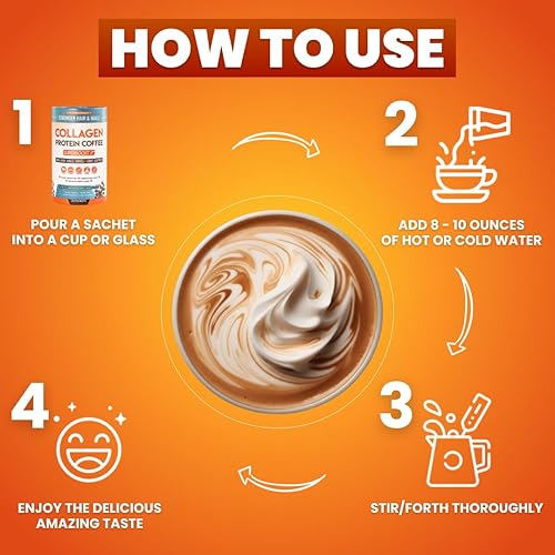 Miniatura 5 de Polvo de péptidos de café con proteína de colágeno  para una mejor concentración, energía, digestión, hinchazón e inmunidad para mujeres y hombres