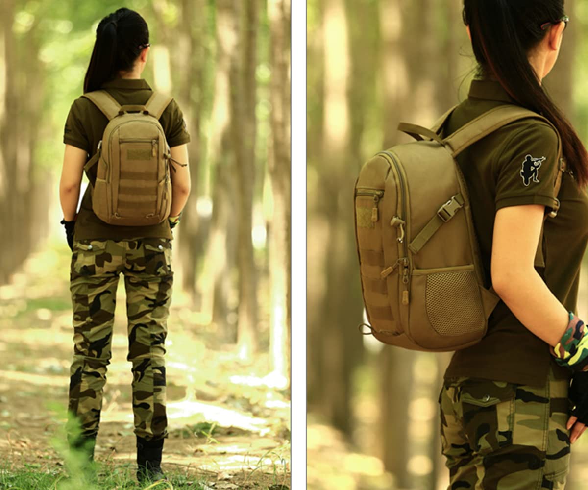 Nylonowy plecak, plecak outdoorowy, plecak kempingowy, wodoodporny plecak turystyczny plecak trekkingowy, Brązowy
