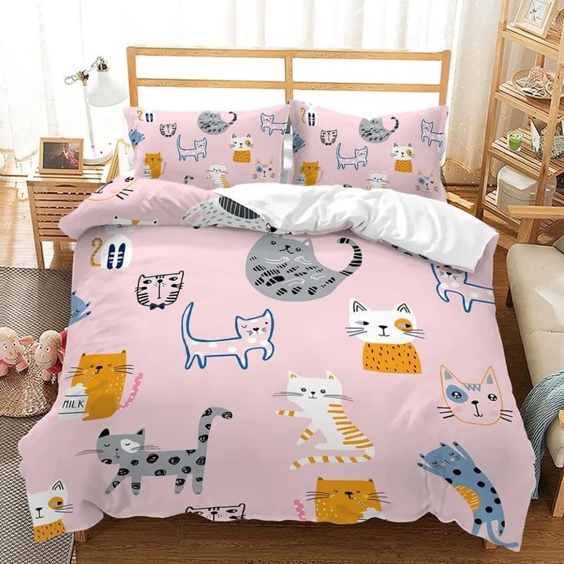 Funda nórdica cama 150 de microfibra sin arrugas rosa de 220x240 con almohadas 50x75 1