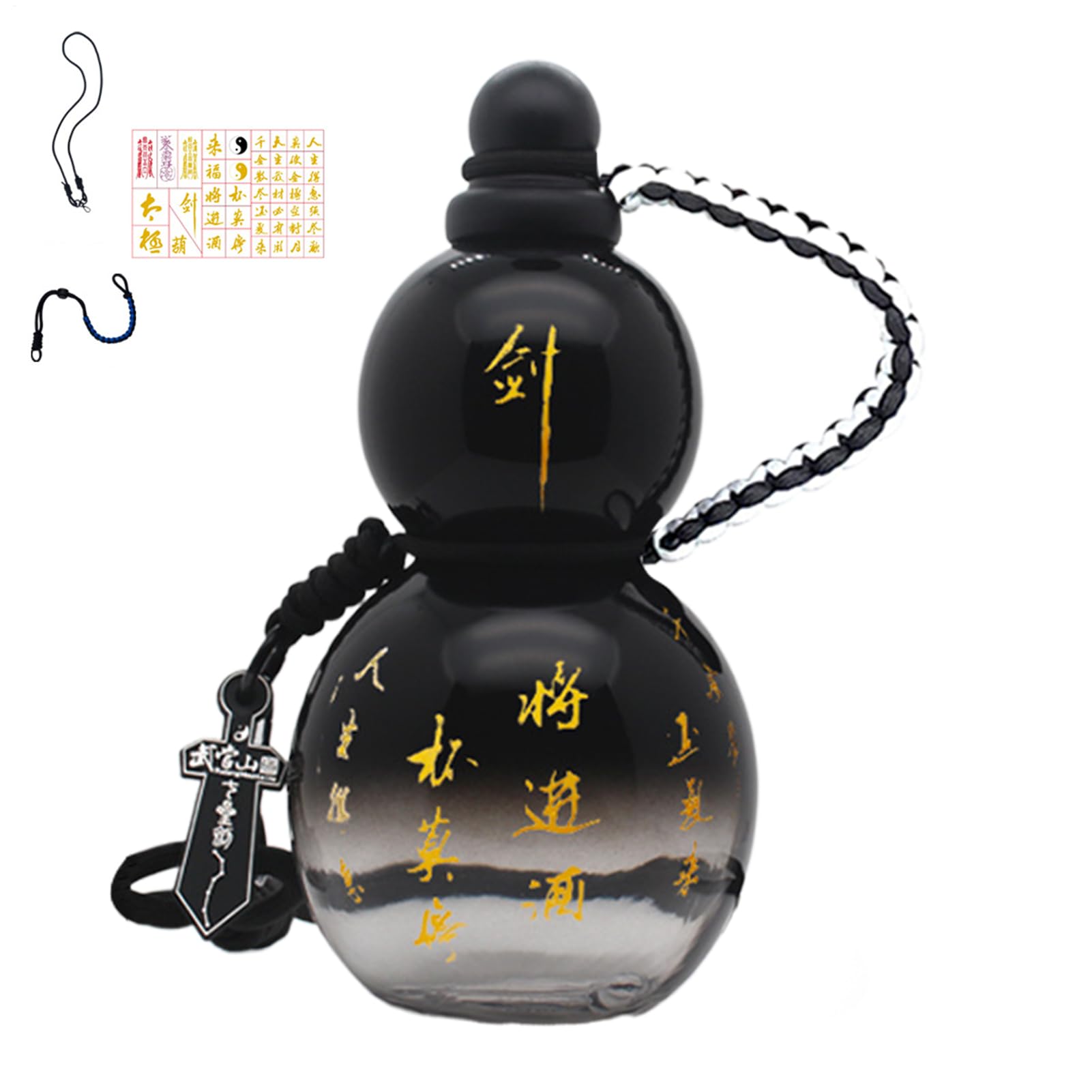 Gourde de sport élégante chinoise rétro 800 ml, bouteille d'eau haut de gamme pour boisson