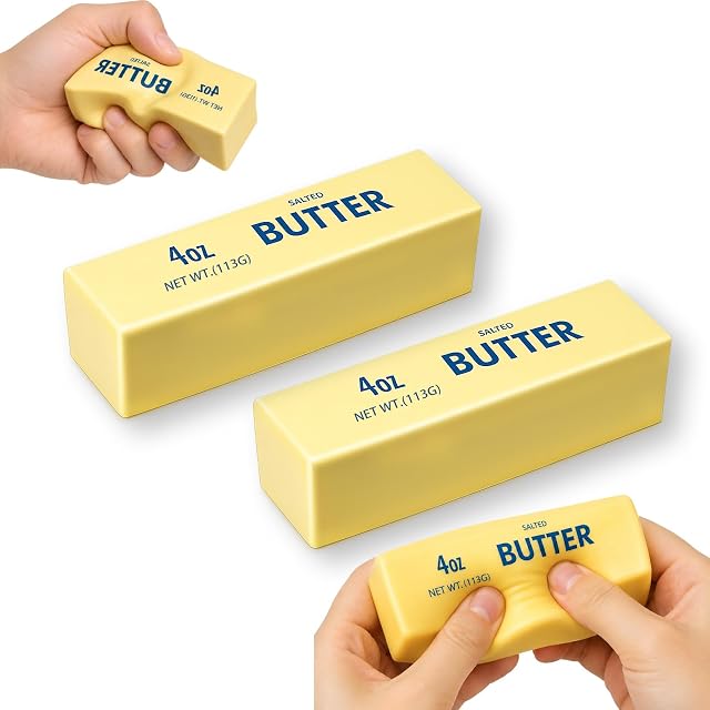 2 Piezas Juguete Apretar Mantequilla, Mantequilla Juguete Antiestres