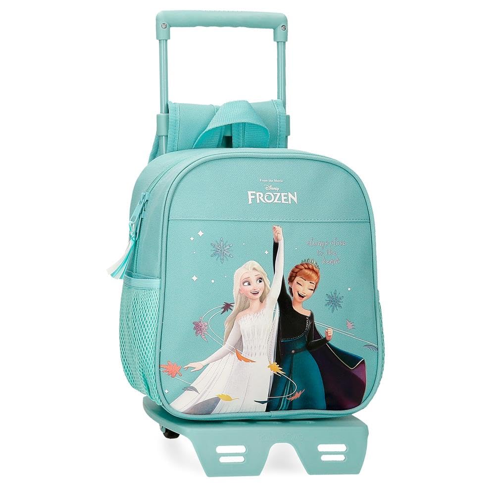 Disney Disney Mochila infantil, mochila escolar, fabricada en Poliéster, bolsillos laterales, tirantes anchos ajustables, Asa superior, etiqueta de identificación, sistema magic Fix.