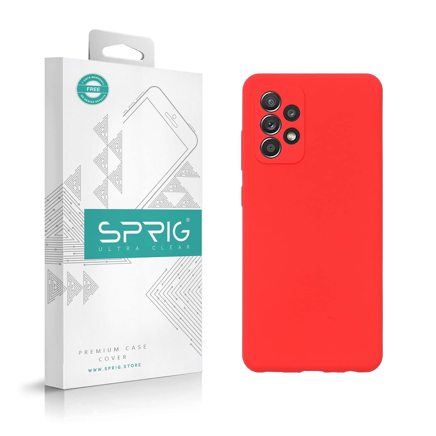 SPRIG Silicone Back Cover Case for Samsung Galaxy A52 (Navy Blue) (Red) (B096TVT97L) Amazon Price History, Amazon Price Tracker