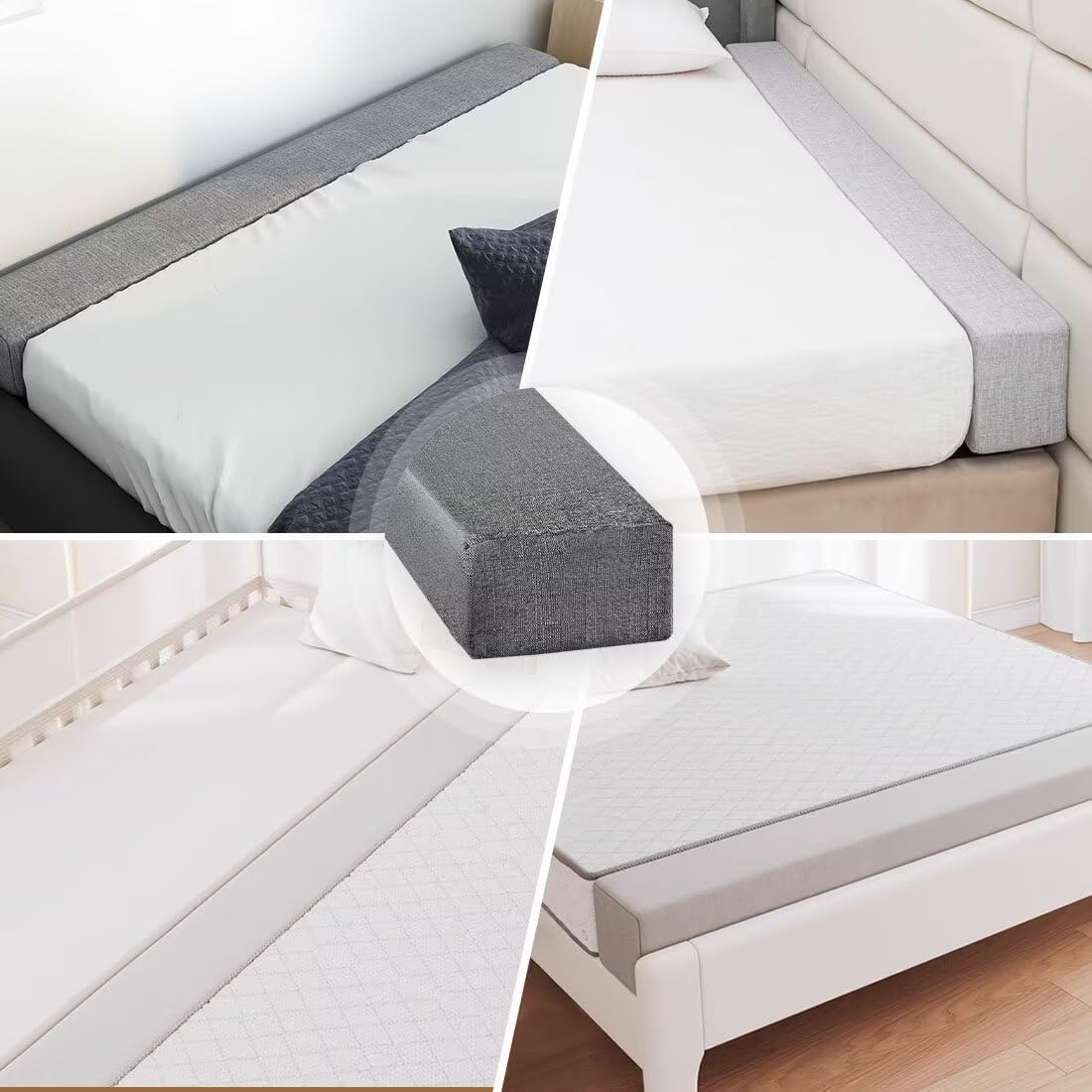 Bed Gap Filler,High-Density Bed Crack Filler with Removable Cover,Mattress Extender for Headboard Gap,Spacer Filler Between Mattress and Wall,Wedge Gap Filler,Dark Gray,39"x2"x12",Twin/Twin XL