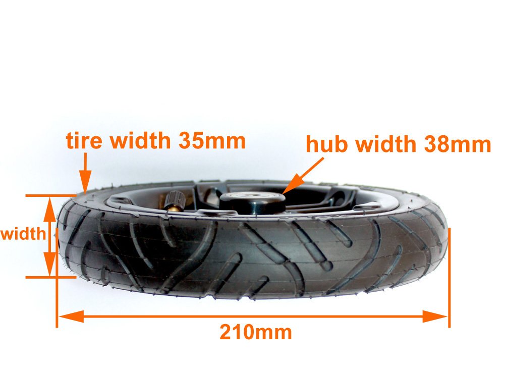 L-faster 200x35 neumático Uso de neumáticos Nylon Hub Fit M8 o M6 Eje 8 "Rueda de Aire para reemplazo de Scooter eléctrico 8 Pulgadas Inflable Rueda Tube