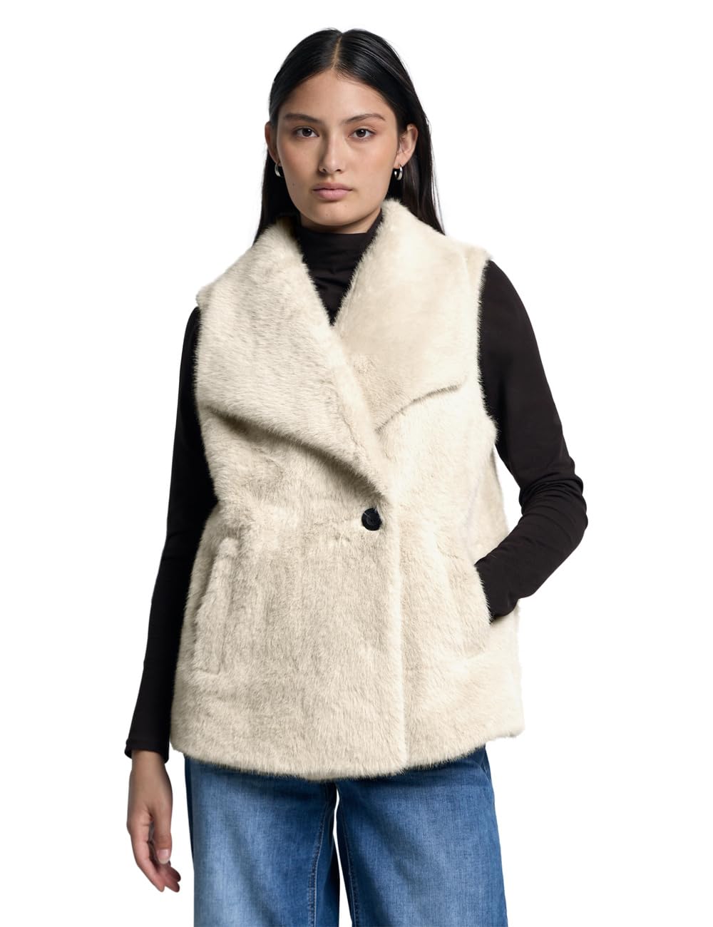 Street One Studio Damen Fake Fur Weste