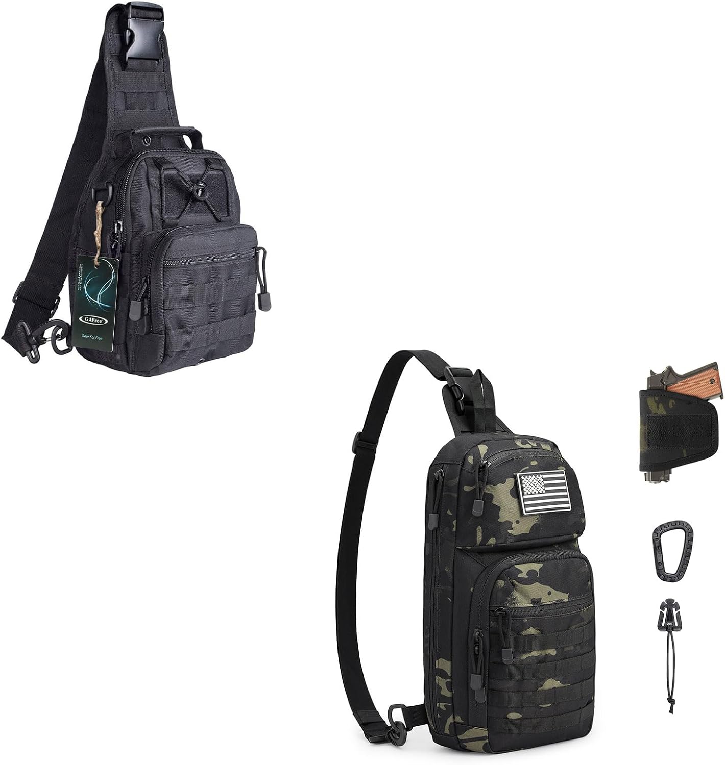 G4Free Outdoor Tactical Bag Backpack and 10L Tactical EDC