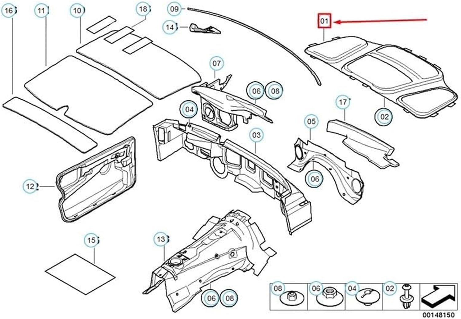 車用ボンネットエンジンサウンド断熱コットンパッド防音断熱マット、、E60 E61 525i 528i 530i 5148714820