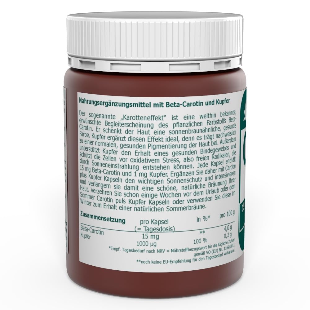 Carotin plus Kupfer 15 mg Kapseln 90 Stk.
