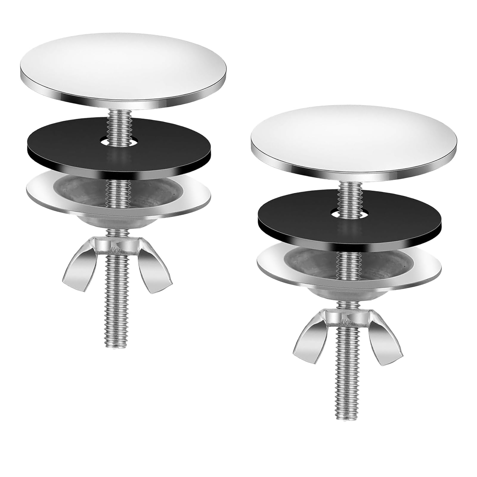 2-Pack Sink Hole Cover, Stainless Steel Sink Cover, Plug Hole Cover,Tap Hole Blanking Plug,Kitchen Sink Accessories