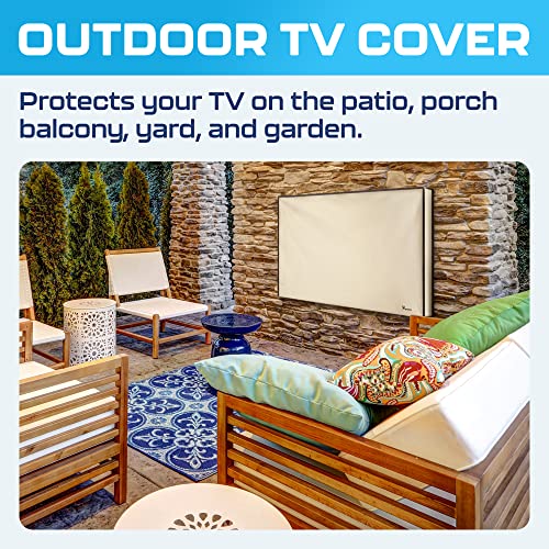 Garnetics Tv Covers Outdoor 43 Inch | Waterproof And Weatherproof Tv Covers | Outdoor Tv Enclosure | Smart Shield Tv Screen Protector For Outside Tv | Cover For Moving | Tv Display Protectors #TOP1