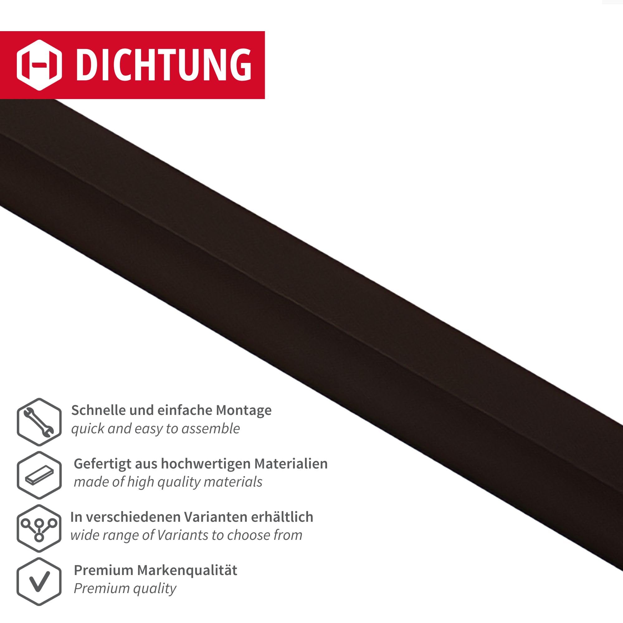 Guarnizione Porta In PVC - 12mm, Beige, 25m, Per Porte In Legno, Antispiffero