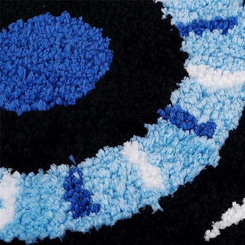 Miniatura 3 de Alfombras de área de mal de ojo, grandes, antideslizantes, vintage, súper suaves, de terciopelo creativo, tribal, para dormitorio, sala de estar,