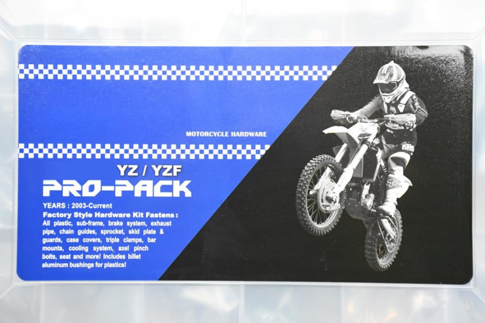avdb-moto Kit Visserie CROSS Complet compatible avec YAMAHA PW 50/80, YZ 80 1985-2001, YZ 85 2002-2015, YZ 125 1985-2017, YZ 250 1985-2016, YZ F 250 2001-2018, YZF 426 2000-2003