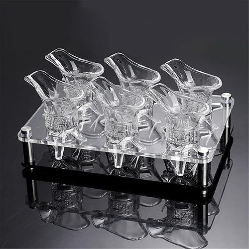 ZSEDP - Juego de copas de vino de vidrio de emperadores antiguos chinos para el hogar, whisky, cristal transparente, juego de utensilios de bar