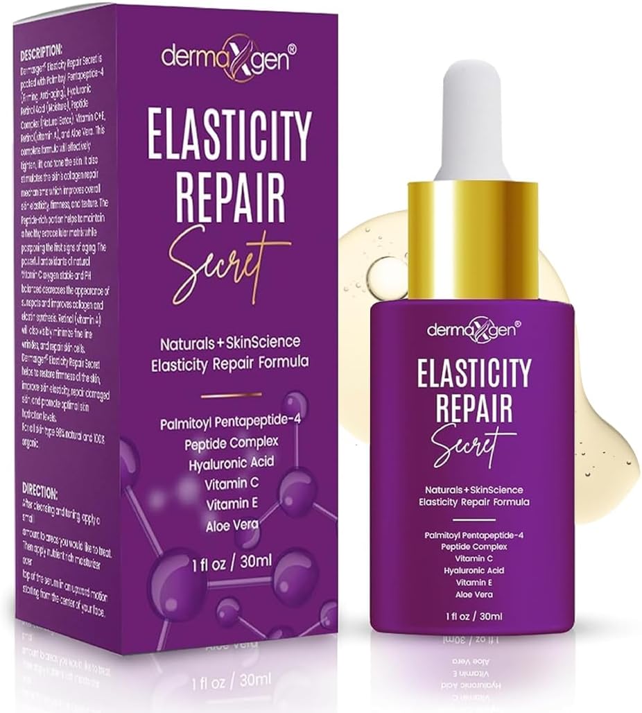Elasticity Repair Serum, MATRIXYL 3000 - PURE ORGANIC Powerful Triple Combination Serum/Anti-Aging, Facial AGED Wrinkles Serum (1 FL OZ)
