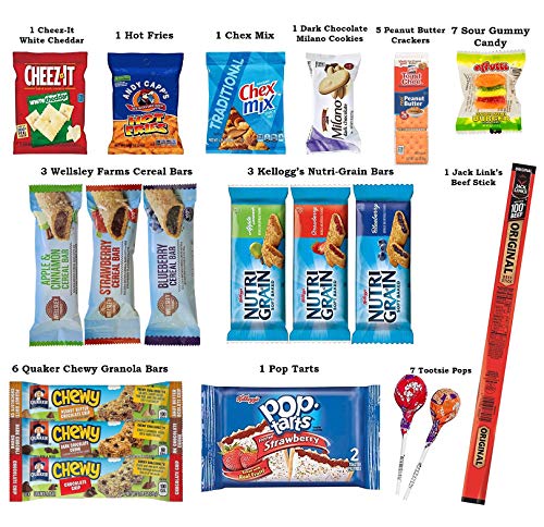 image for Foxy Fane 150 count Deluxe Gift Snack Box - Ultimate Care Package with