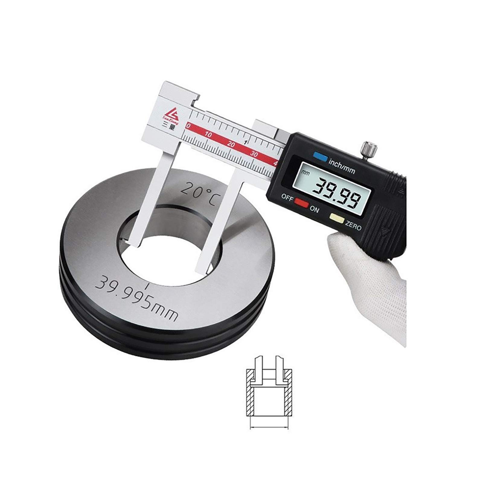 Calibrador Digital De 150 Mm / 6 Pulgadas, Precisión De 0,01 Mm, Herramienta De Medición De Medidor De Profundidad De Conversión, Calibre Vernier De Acero Inoxidable Con Pantalla LCD, Medición Industr