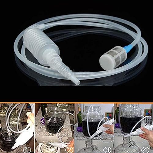 Miniatura 3 de Tubo de sifón para elaboración de cerveza, tubo de sifón casero, manguera de tubo de vino y cerveza, kit de herramientas para elaboración de cerveza