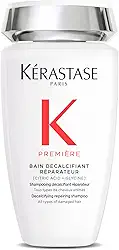 Kérastase Shampoo Première Bain Décalcifiant Réparateur, Todos os tipos de cabelos danificados, Reparador descalcificante, Neutraliza a quebra, Com Ácido cítrico e Glicina, 250ml