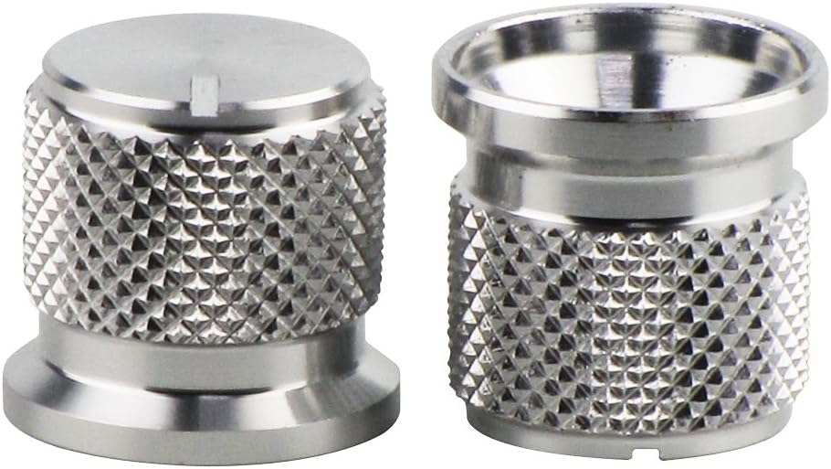 12 Boutons Moletés Enjoliveurs En Aluminium (Radioelec), Neufs